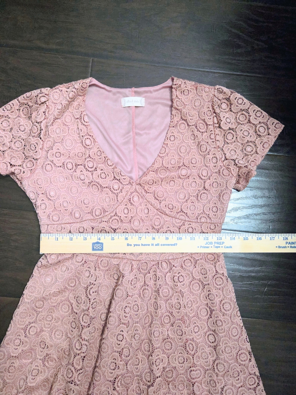 Altar'd State Women’s Pink Lace Fit-and-Flare Dress - Picture 11 of 12